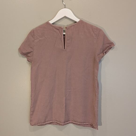 Tentree Tencel Tee Muted Purple Button Tencel Lyocell Sustainable - Size XS - Picture 2 of 8